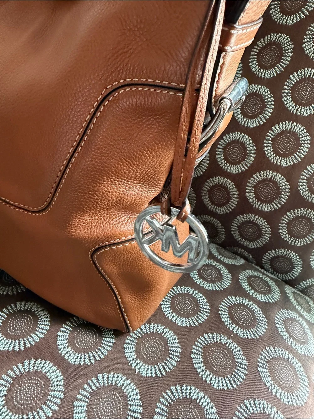 Michael Kors Tan Pebbled Leather Hobo Shoulder Bag